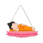 Cute Sleeping Monk Wooden Decorative Wall Hanging
