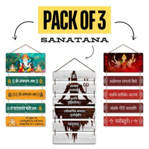 3 Sanatana Vastu Wooden Wall Hangings