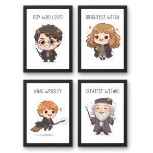 4 Cute Harry Potter Wall Frames