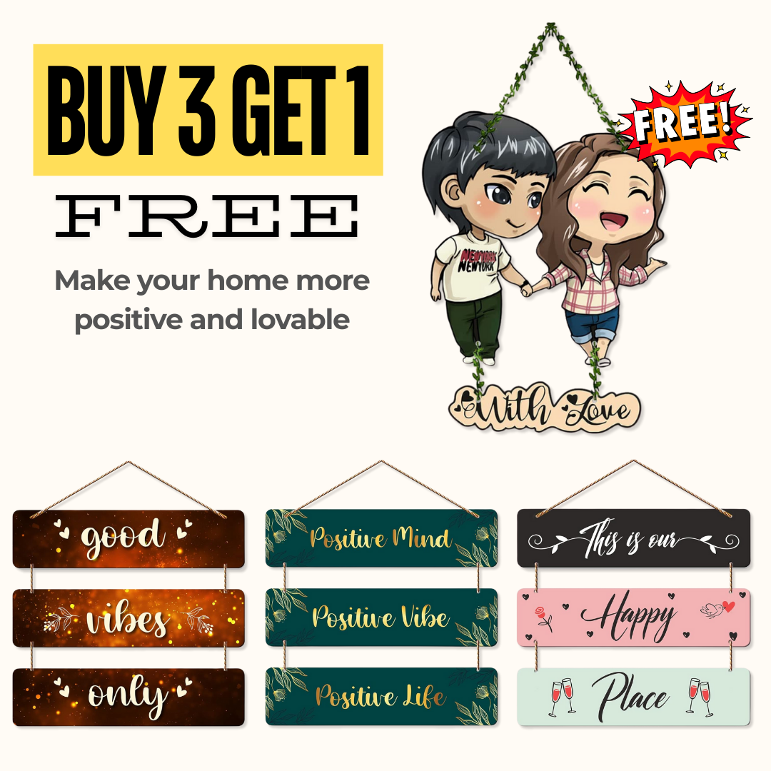 Buy 3 Get 1 Free - Positive Energy Wall Hanging Set