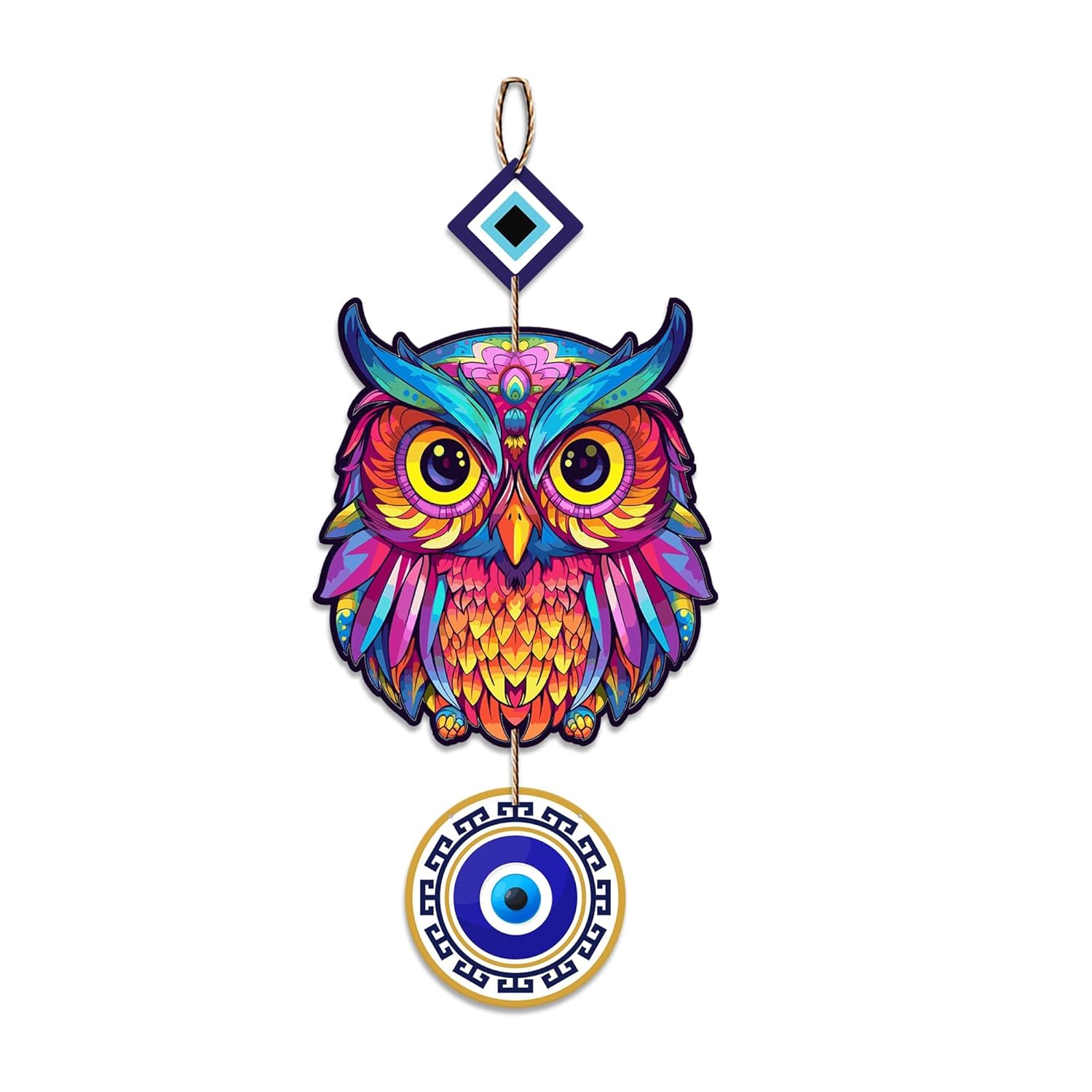 Vastu Protector Owl Evil Eye Wall Hanging