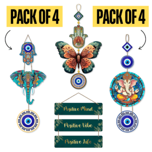 4 Vastu Positivity Wooden Wall Hangings