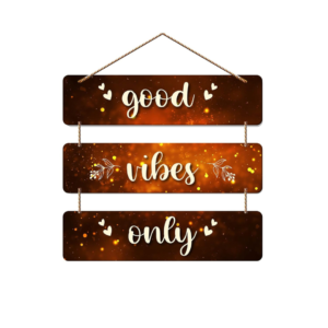Good Vibes Only Wooden Hanging for Home Decor