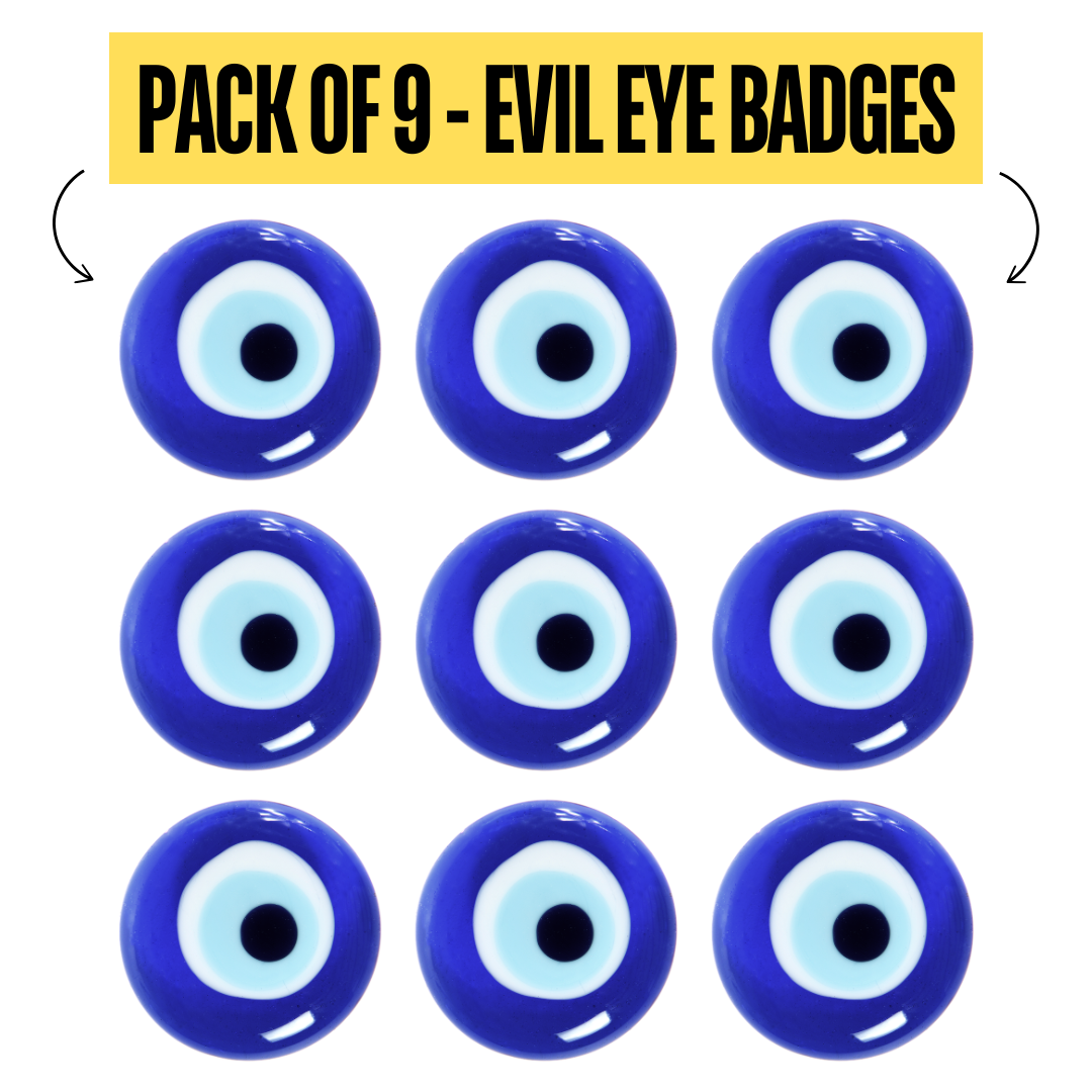 9 Evil Eye Protection Pin Badges