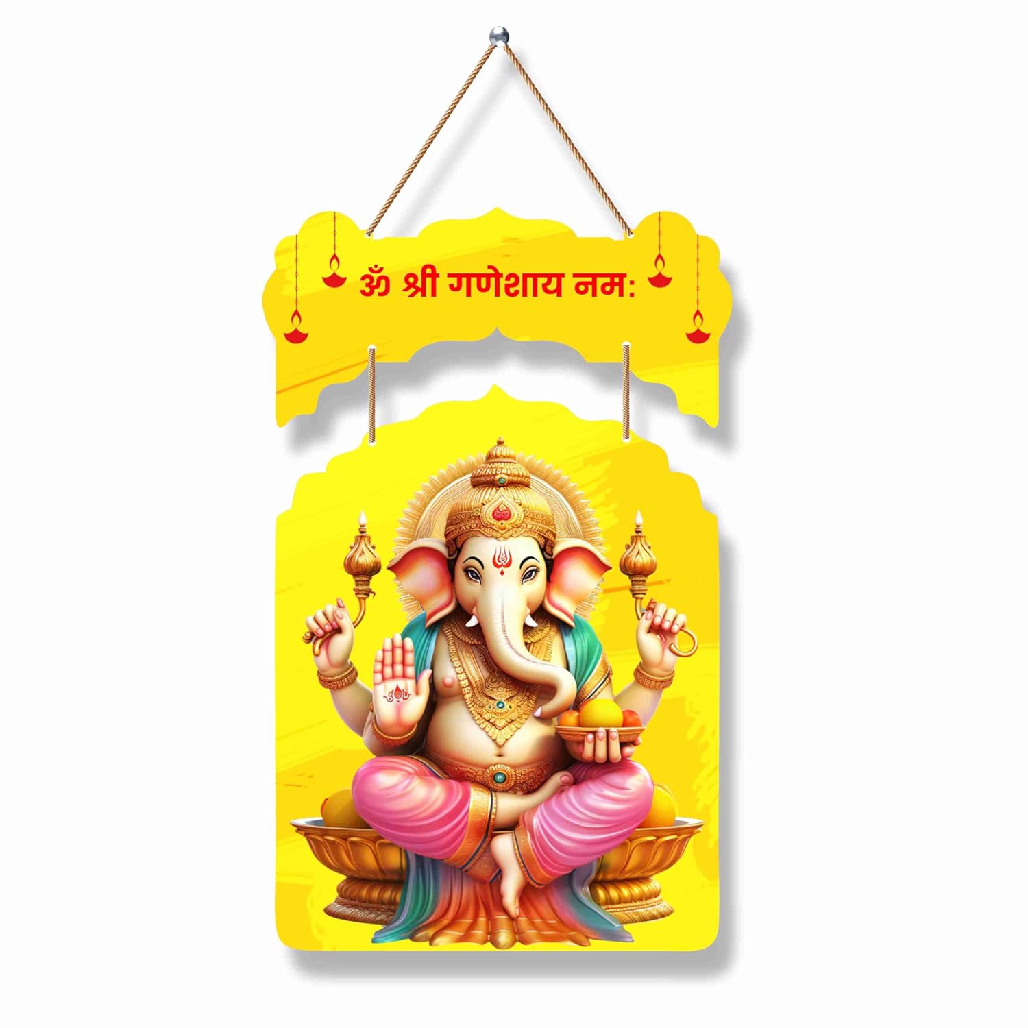 Shri Ganesh Wooden Wall Hanging