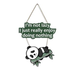 Lazy Panda Decorative Wooden Wall Hanging