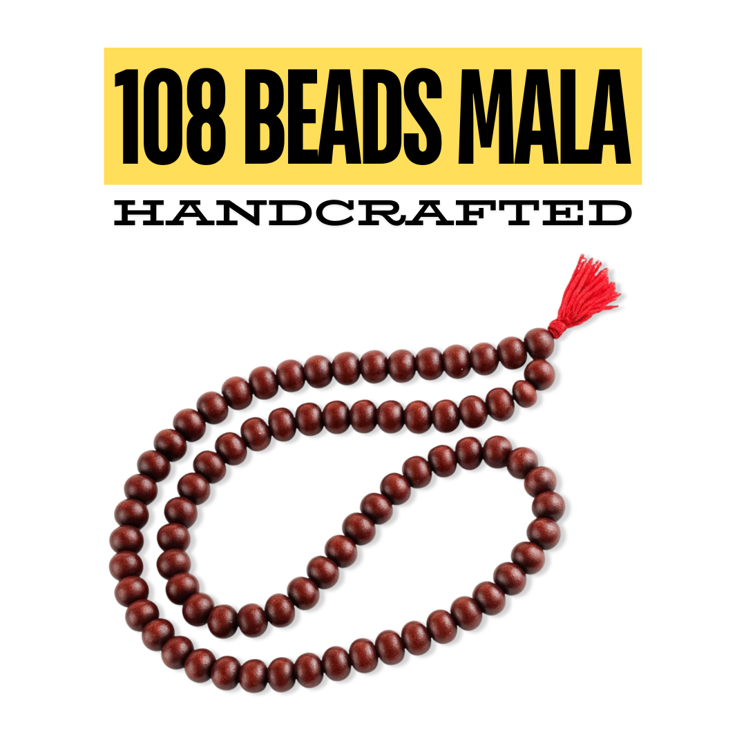 Handcrafted Processed Fragrant Sandalwood Mala - 108 Beads