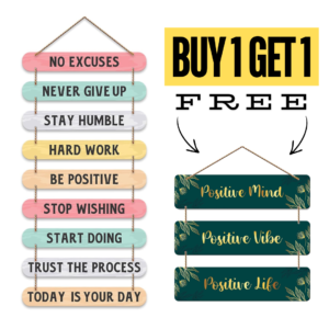 Buy 1 Get 1 Free - Daily Motivational Wooden Wall Hangings