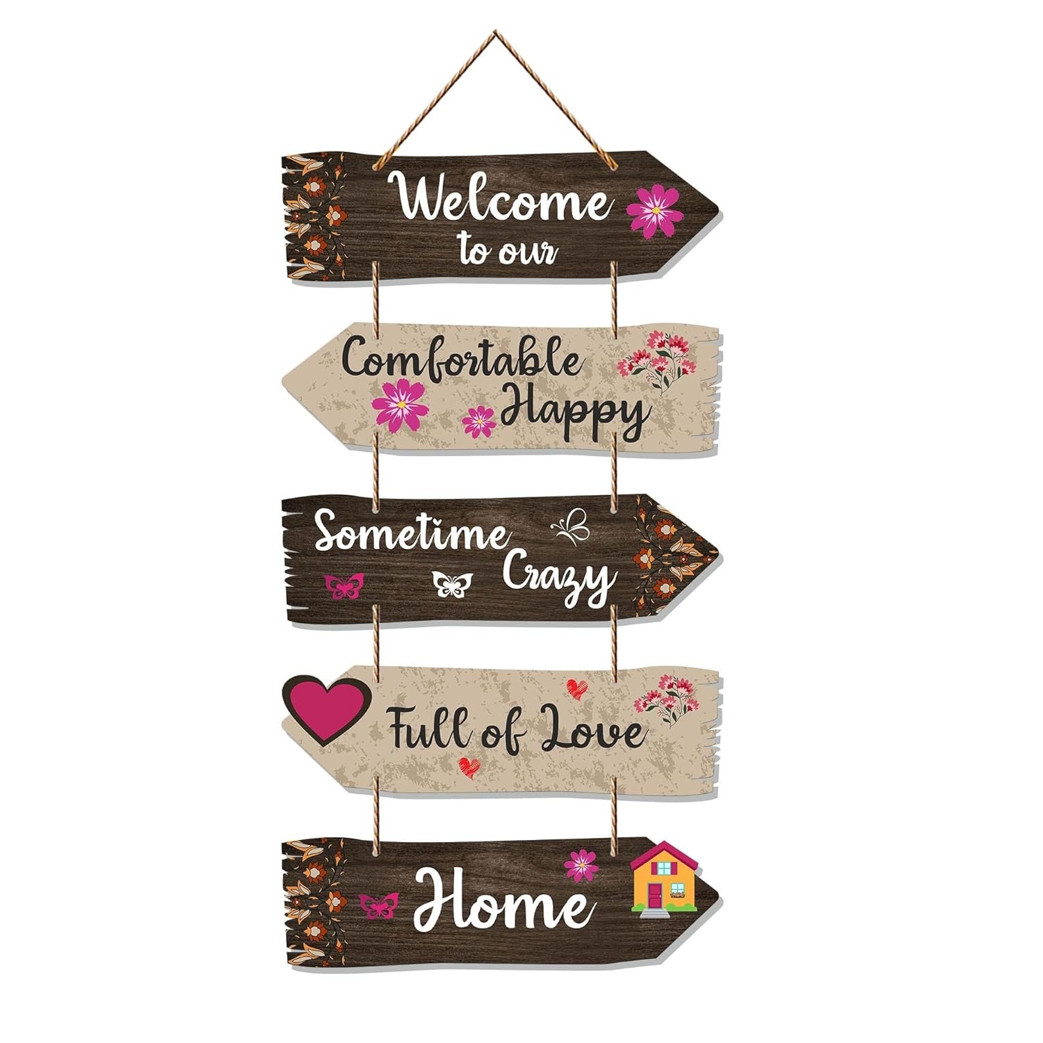 Home Welcoming Decorative Wooden Wall Hanging
