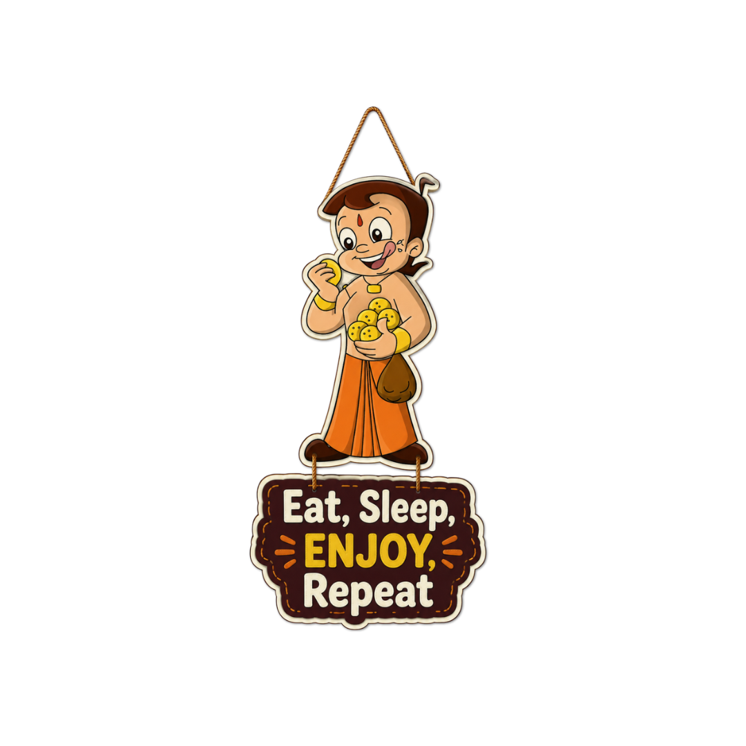Chhota Bheem Decorative Wooden Wall Hanging