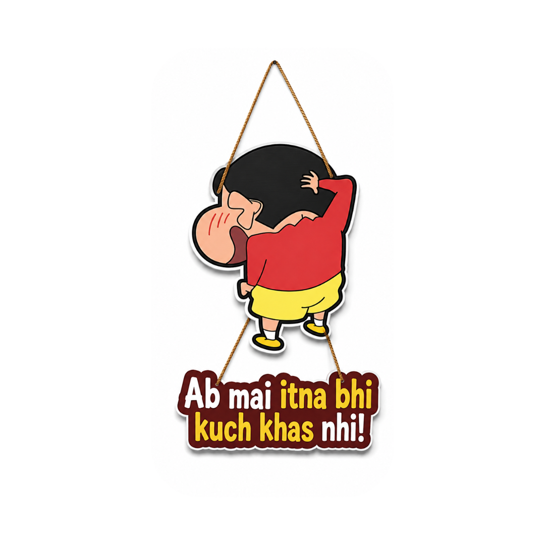 Shinchan Decorative Wooden Wall Hanging