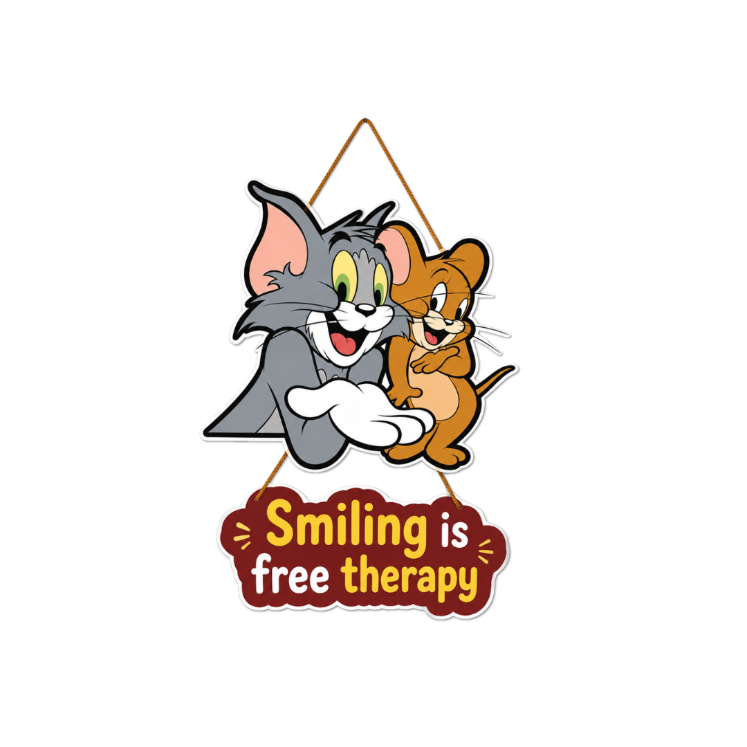 Tom & Jerry Decorative Wooden Wall Hanging