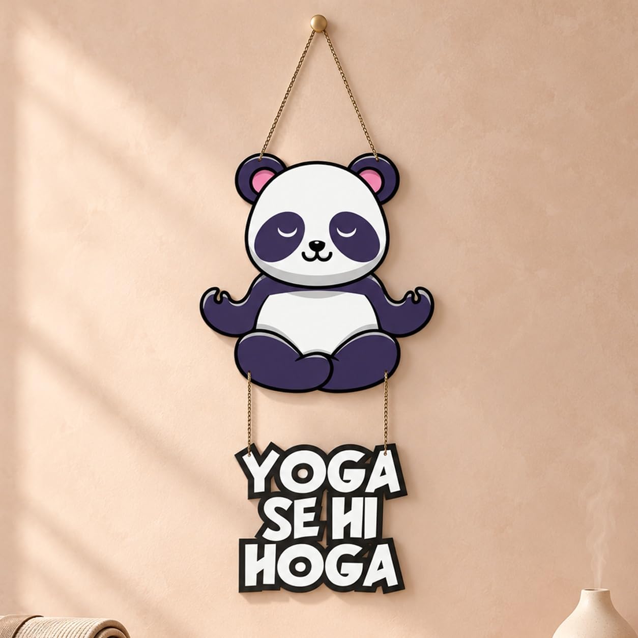 Yoga Se hi Hoga Wooden Wall Hanging