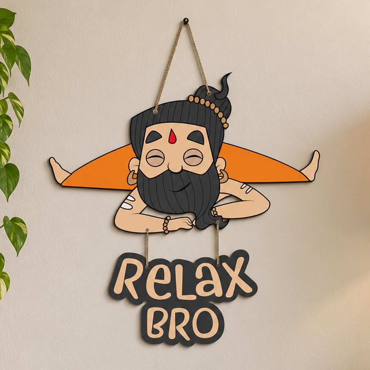 Relax Bro Wooden Wall Hanging