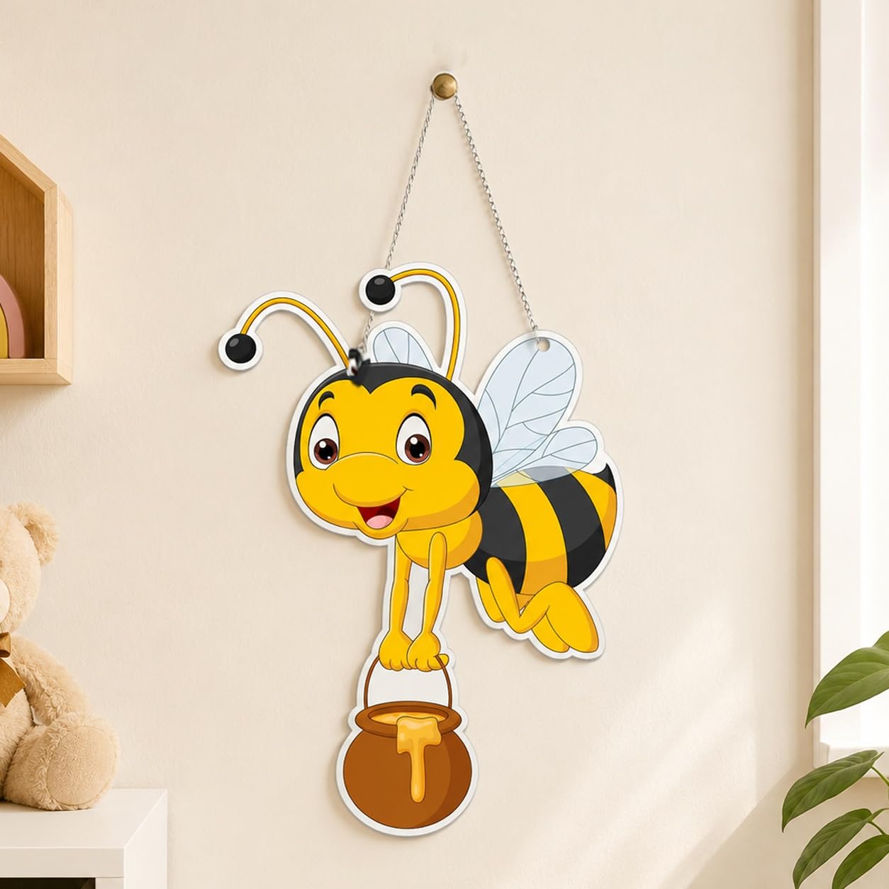 Honey Bee Wooden Wall Hanging
