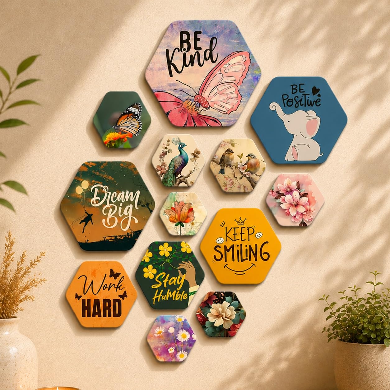 13 Daily Positivity Decorative Wooden Wall Arts