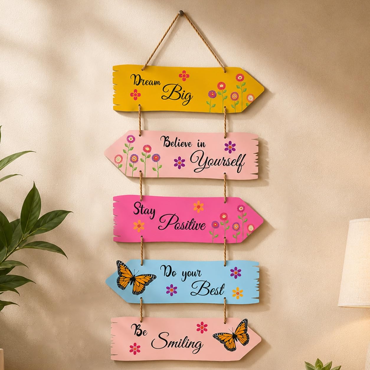 Uplifting Motivational Decorative Wooden Wall Hangings