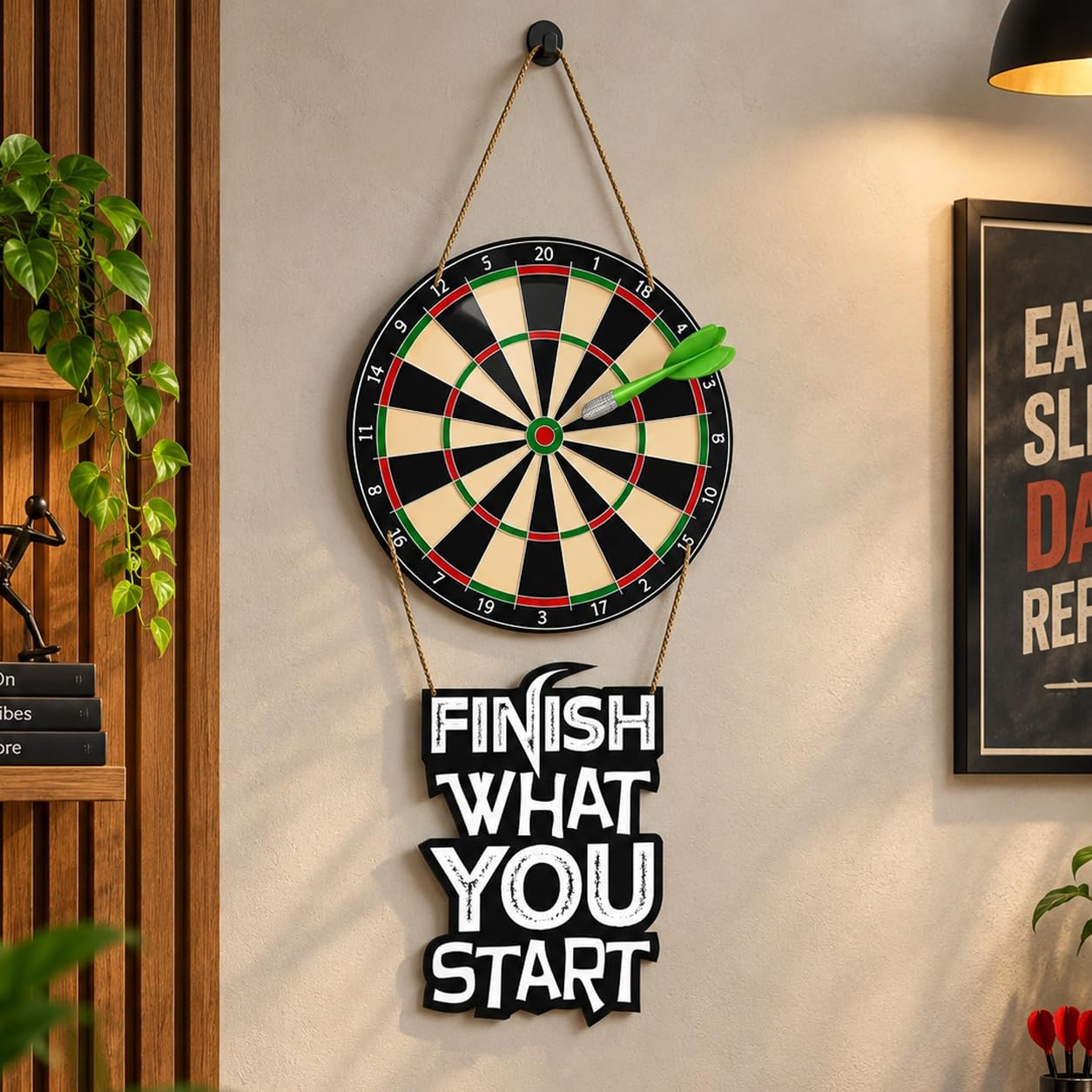 Finish What You Start Wooden Wall Hanging
