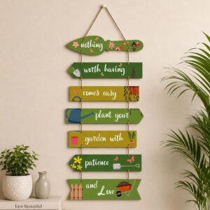 Garden Quotes Decorative Wooden Wall Hanging