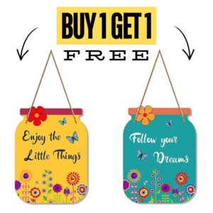 Buy 1 Get 1 Free - Follow Your Dreams Wooden Wall Hangings